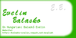 evelin balasko business card